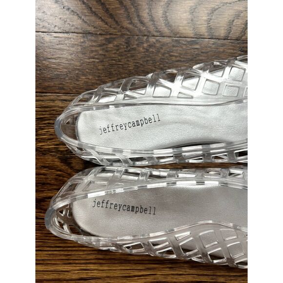 Jeffrey Campbell Jellz Flats Jelly Flats in Clear Silver Women's Size 8 - Picture 6 of 10